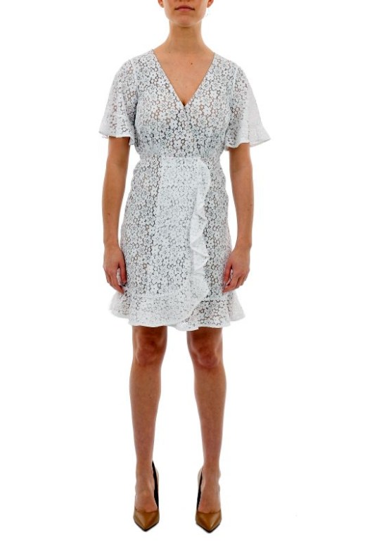 MK lace faux wrap dress